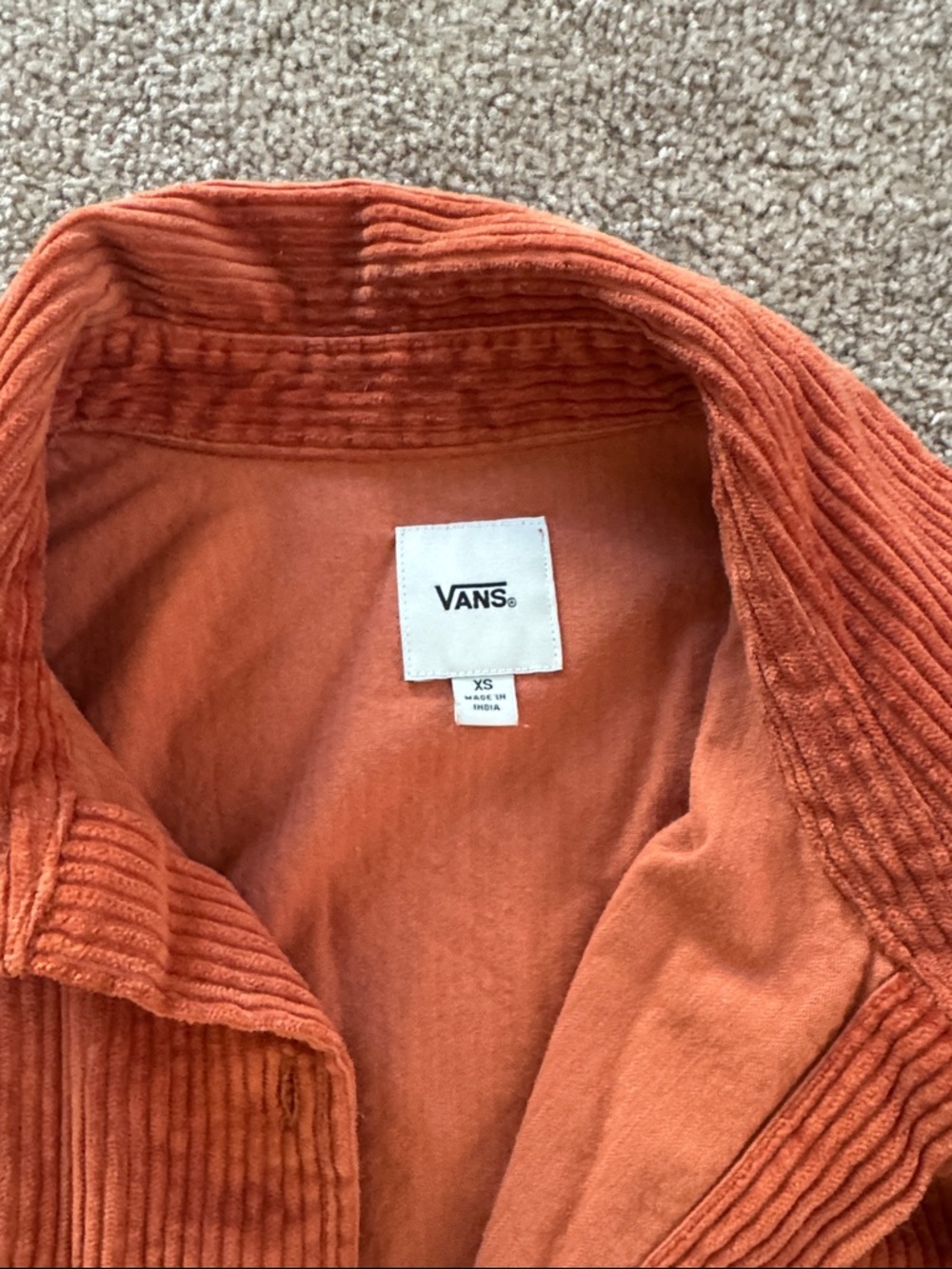 Vans Rust Corduroy Button-Up Jacket - Picture 2 of 2